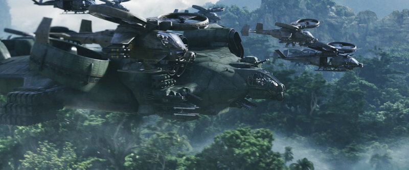 military helicopters in jungle
