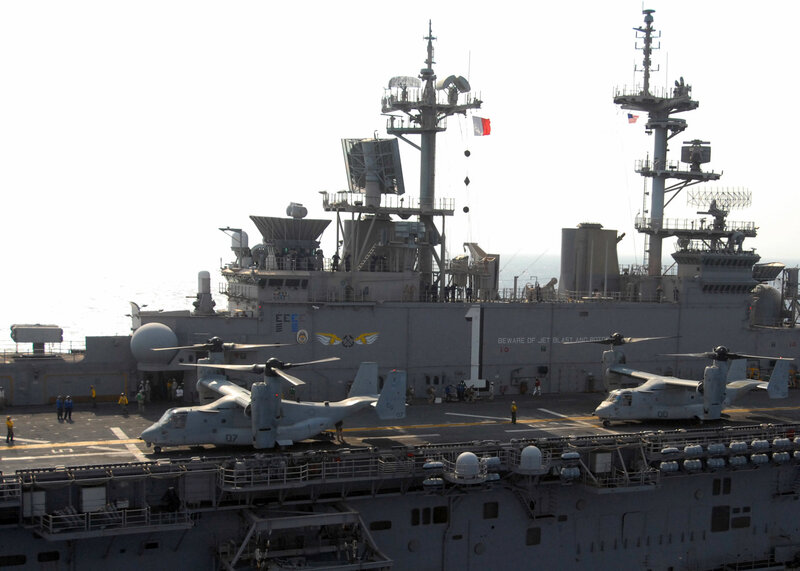 Military Helicopters on Ship