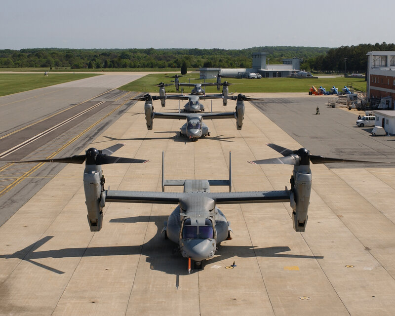 Military helicopters on tarmac