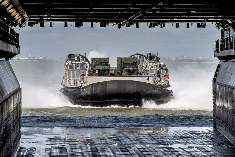Military Hovercraft — Gray, Dramatic