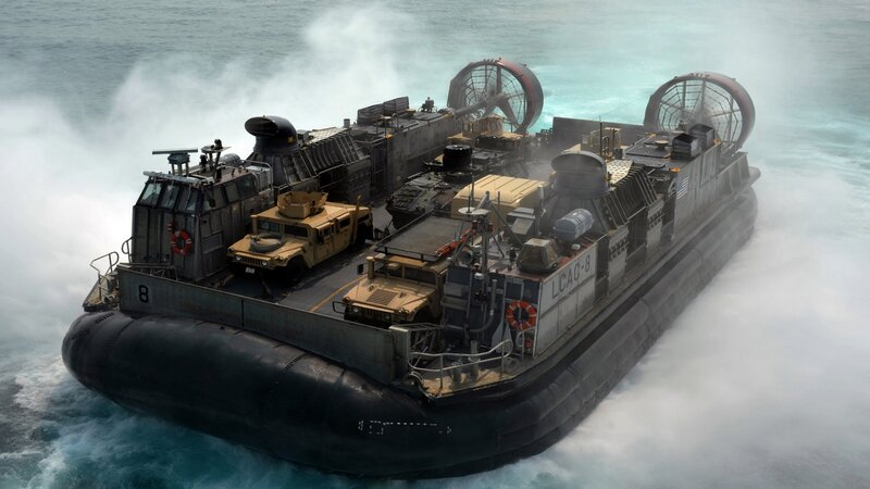 Military Hovercraft — Gray