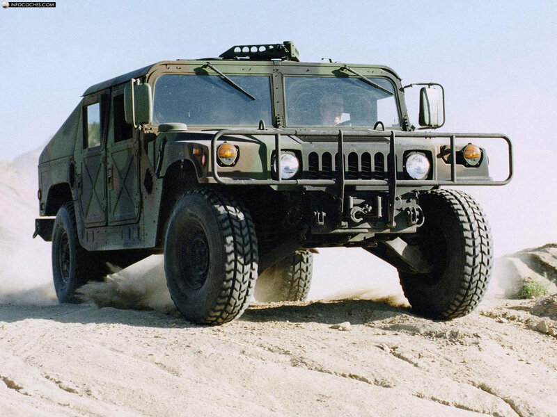 Military Humvee in desert