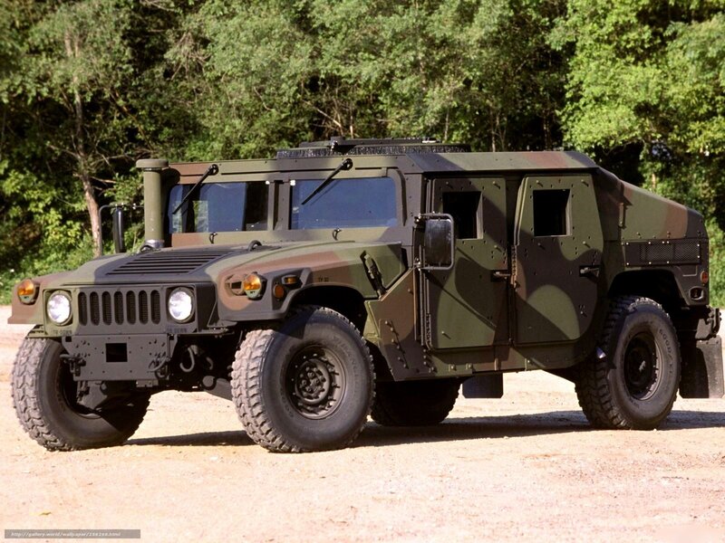 Military Humvee vehicle