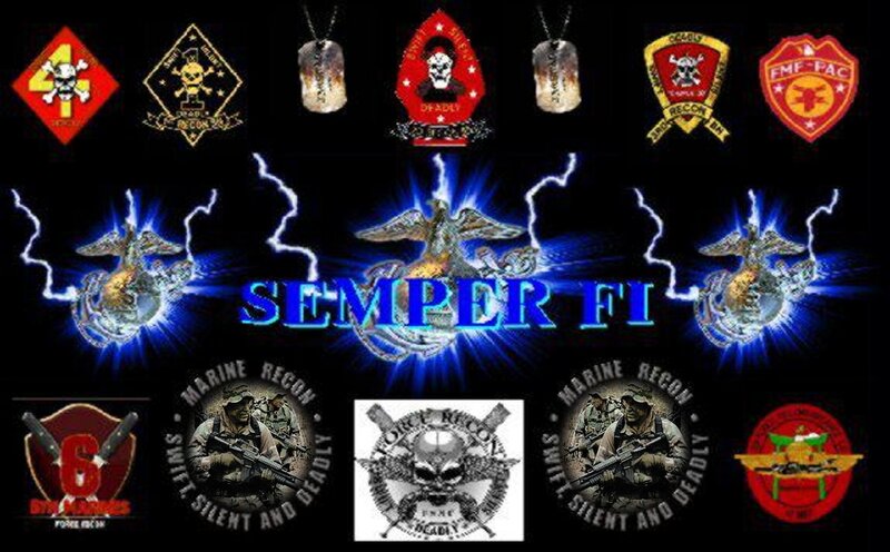 Military Insignia Collage — Black
