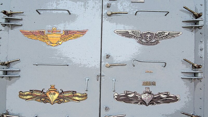 Military Insignia on Doors