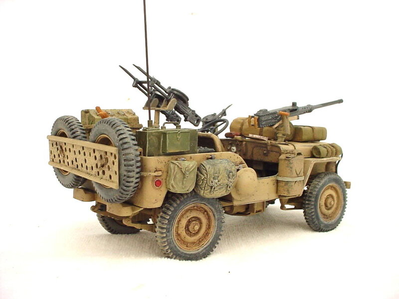 Military Jeep Model — Tan