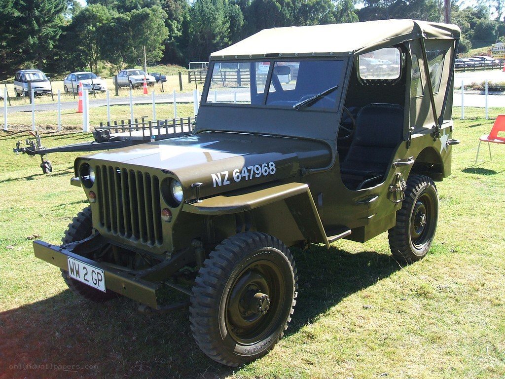 Military jeep on display
