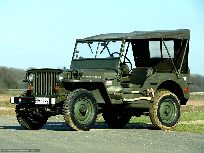 Military Jeep on Road