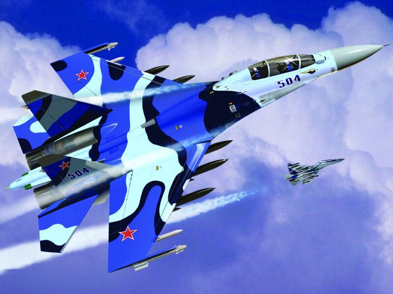 Military Jet Aircraft — Blue, Dramatic, Digital Art