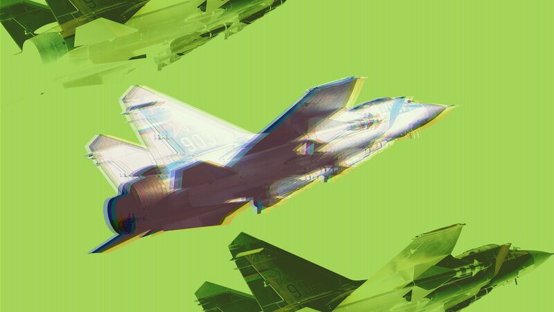 Military Jet Aircraft — Green, Dynamic