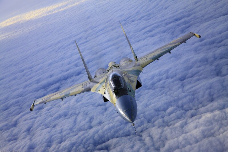 Military Jet Fighter — Blue, Dramatic, Photograph