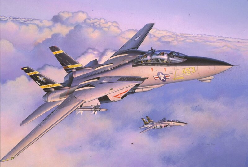 Military Jet Fighters — Blue, Dramatic