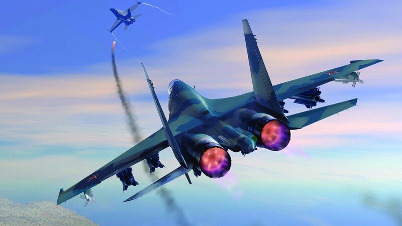 Military Jet Fighters — Blue
