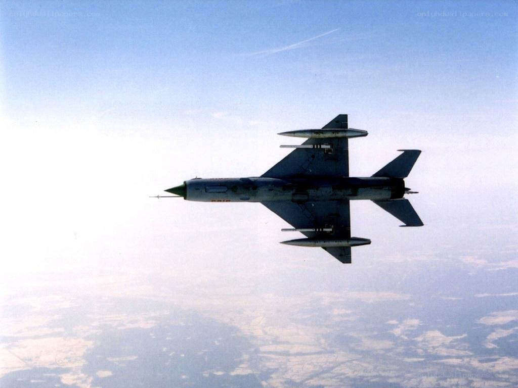military jet in flight