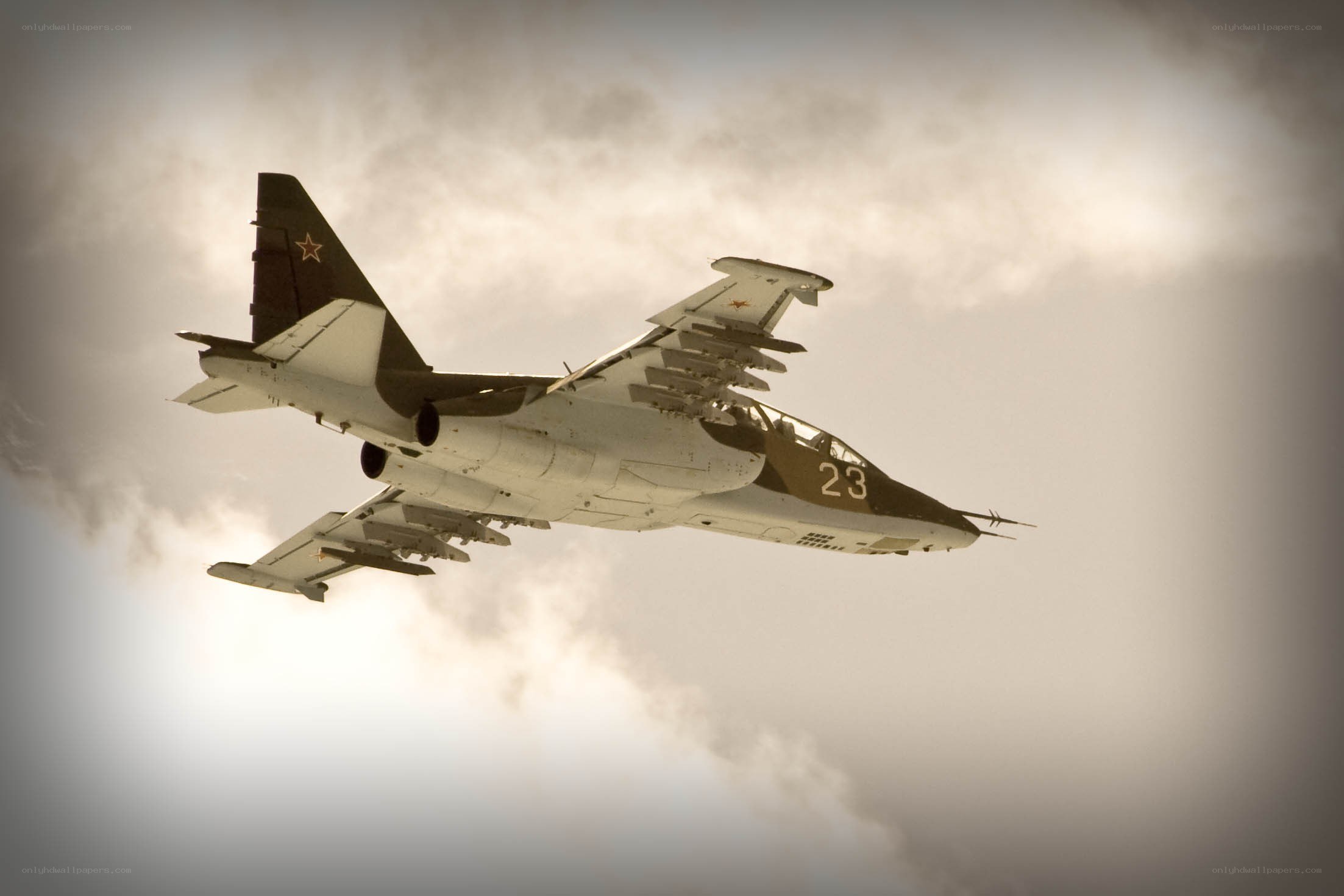 military jet in flight