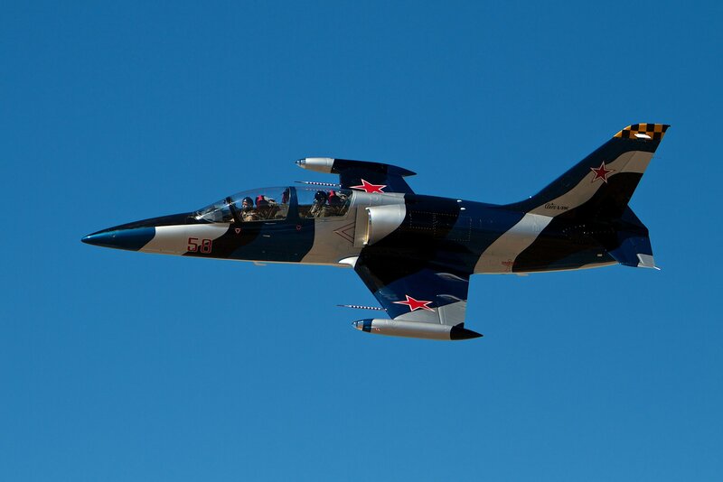 military jet in flight