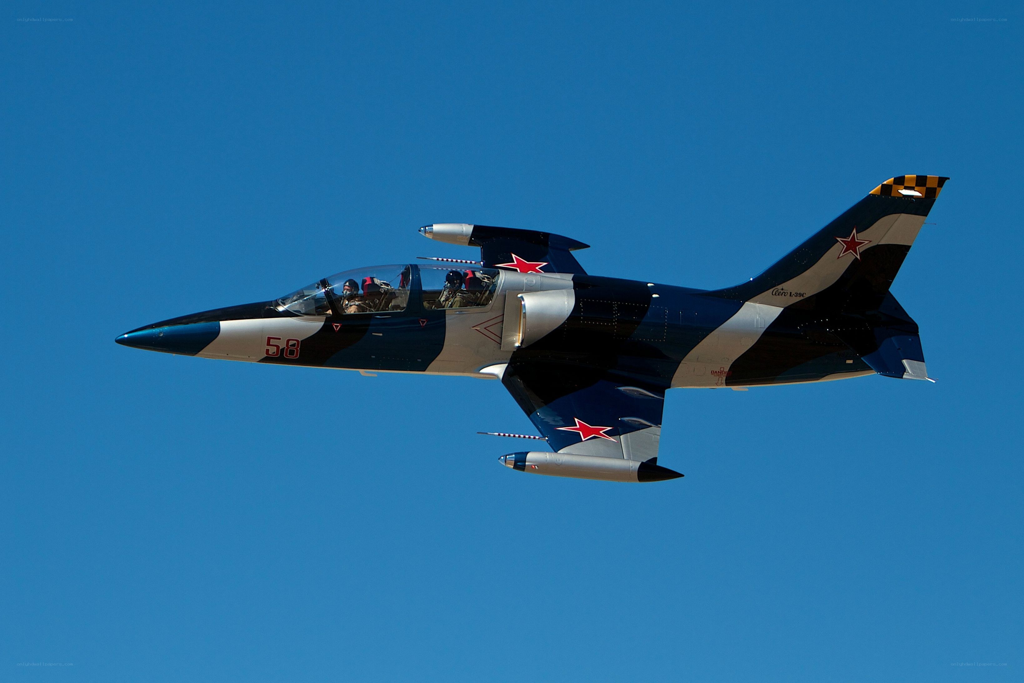military jet in flight