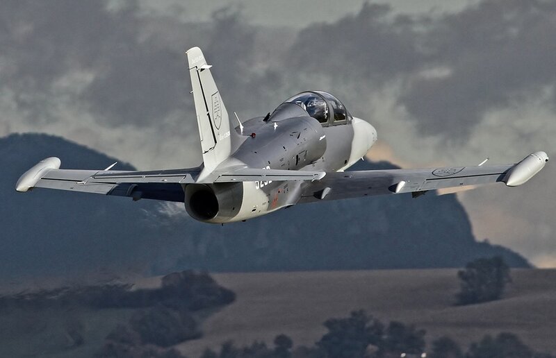 military jet in flight