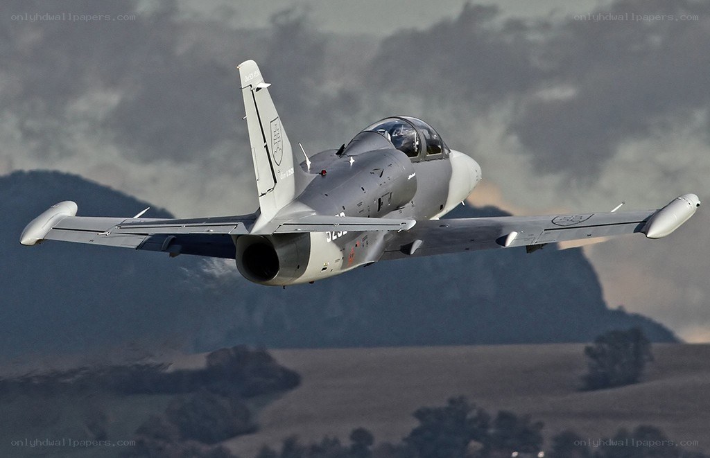 military jet in flight