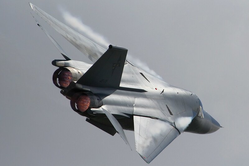 military jet in flight