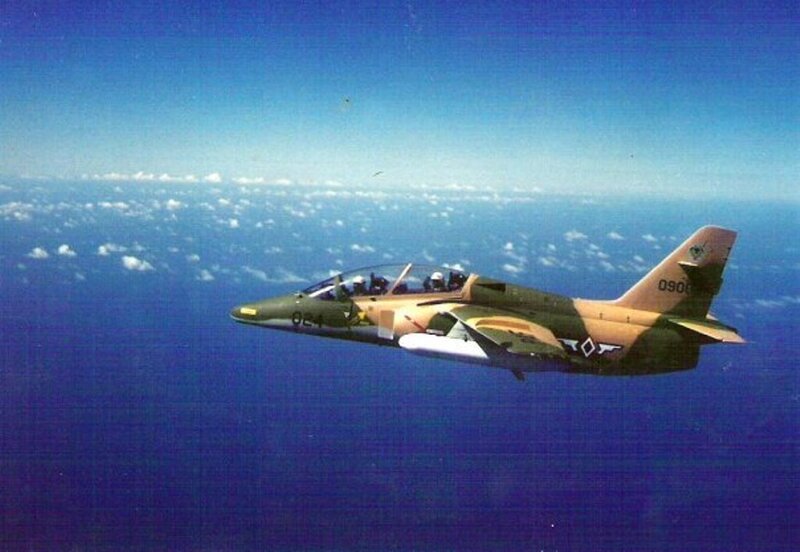 military jet in flight