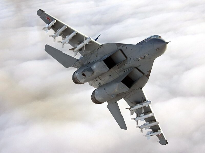 military jet in flight