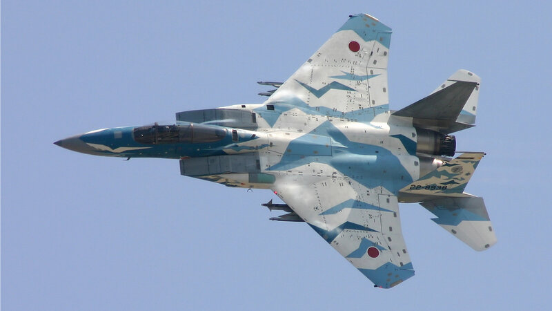 military jet in flight
