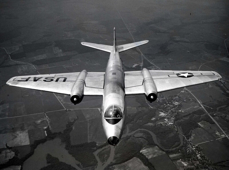 Military Jet in Flight — Black, Aerial