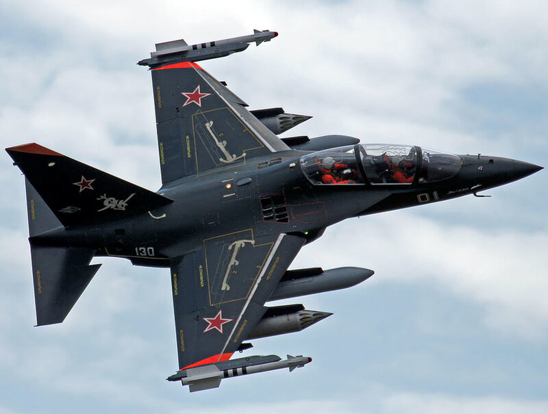 Military Jet in Flight — Black