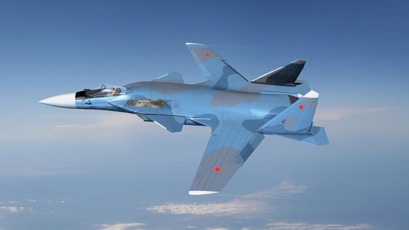 Military Jet in Flight — Blue, Calm, Afternoon, 3d Render