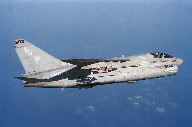 Military Jet in Flight — Blue, Calm, Photograph
