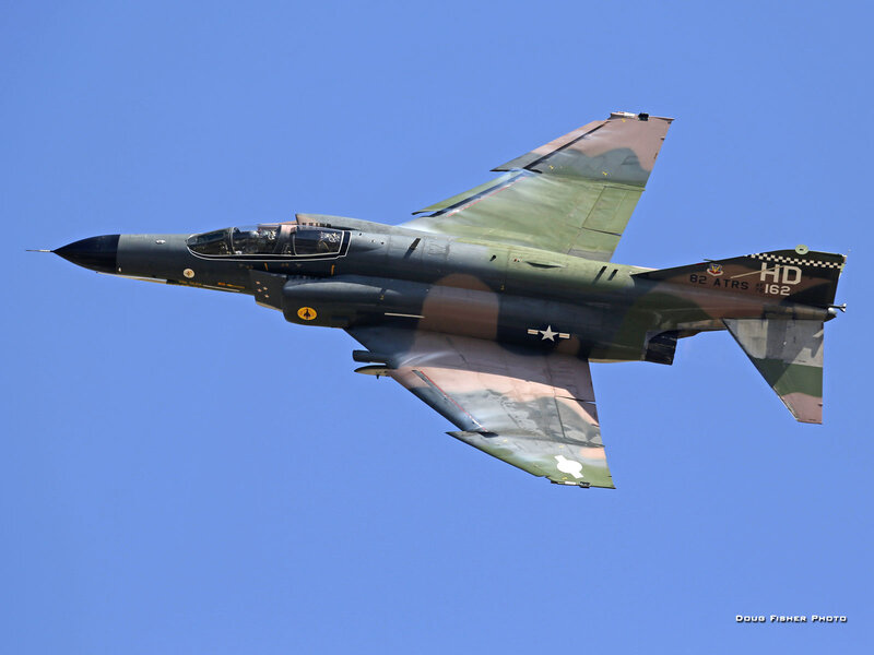 Military Jet in Flight — Blue, Clear