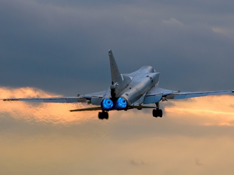 Military Jet in Flight — Blue, Dramatic, Sunset, Photograph