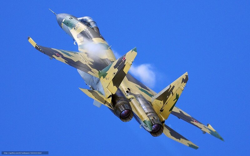 Military Jet in Flight — Blue, Dynamic, Afternoon, Photograph, Sky, Exhaust
