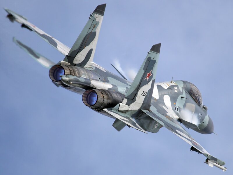 Military Jet in Flight — Gray, Dynamic, Afternoon, Photograph, Camouflage Paint