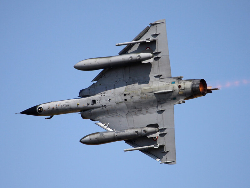 Military Jet in Flight — Gray, Dynamic, Afternoon, Photograph, Jet Engine