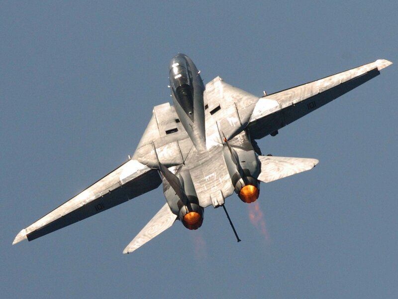 Military Jet in Flight — Gray, Dynamic, Afternoon, Photograph, Jet Engines