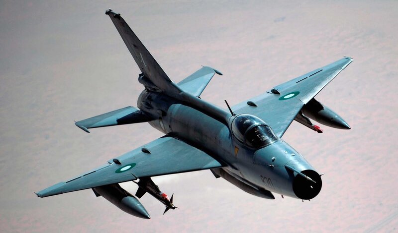 Military Jet in Flight — Gray, Dynamic, Photograph, Aircraft, Missile