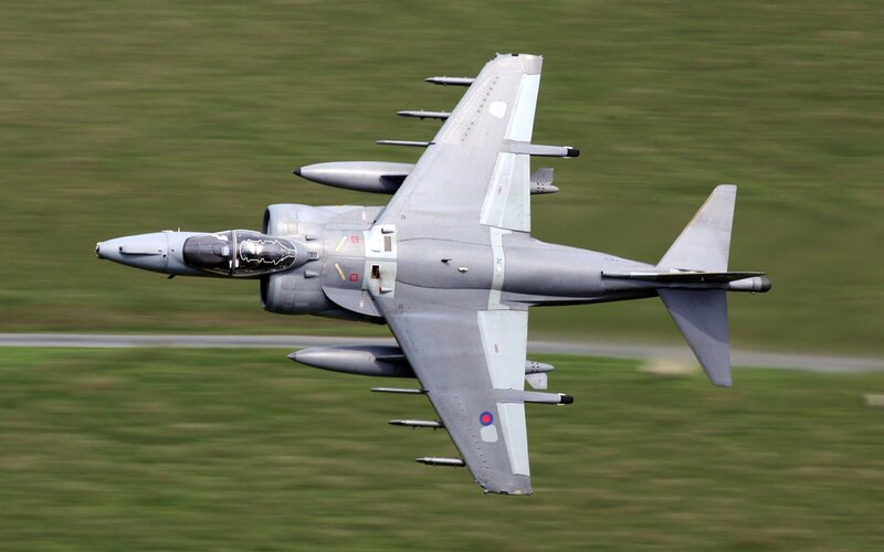 Military Jet in Flight — Gray, Dynamic, Photograph, Aircraft, Runway