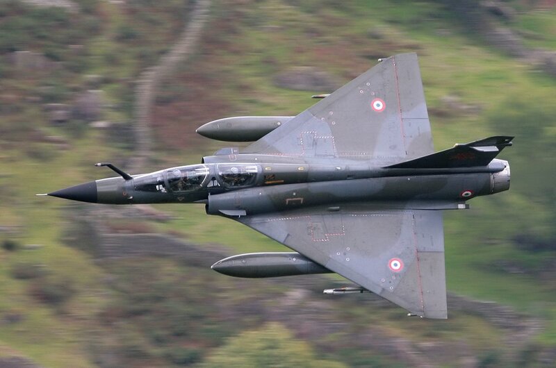 Military Jet in Flight — Gray, Dynamic, Photograph