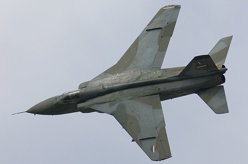 Military Jet in Flight — Gray, Neutral, Photograph