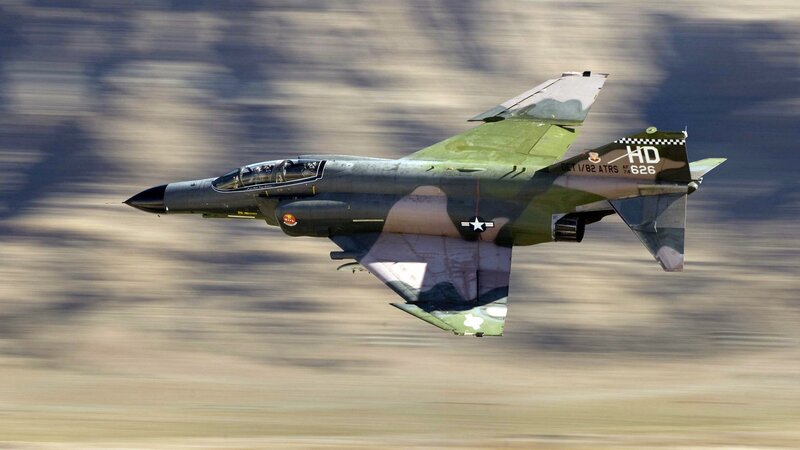 Military Jet in Flight — Green, Dynamic, Photograph, Aircraft, Sky, Camouflage