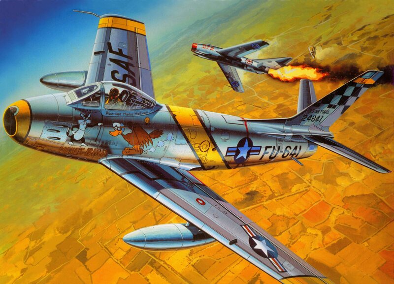 Military Jet in Flight — Yellow