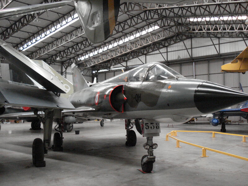 Military Jet in Hangar — Gray