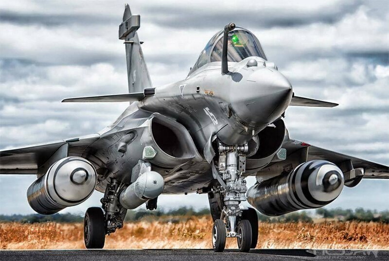 Military Jet on Runway — Gray, Dramatic, Afternoon, Photograph