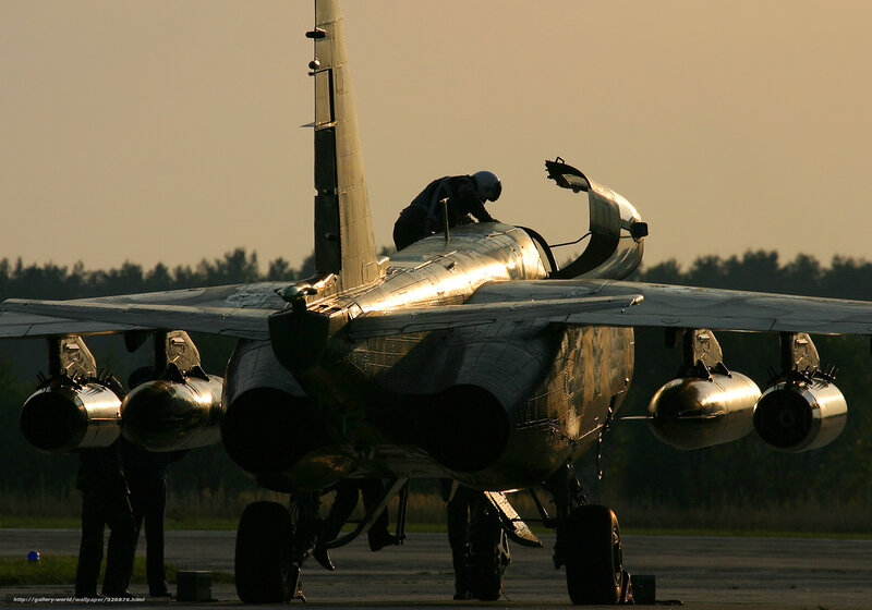 Military Jet on Tarmac — Gray, Dramatic, Sunset