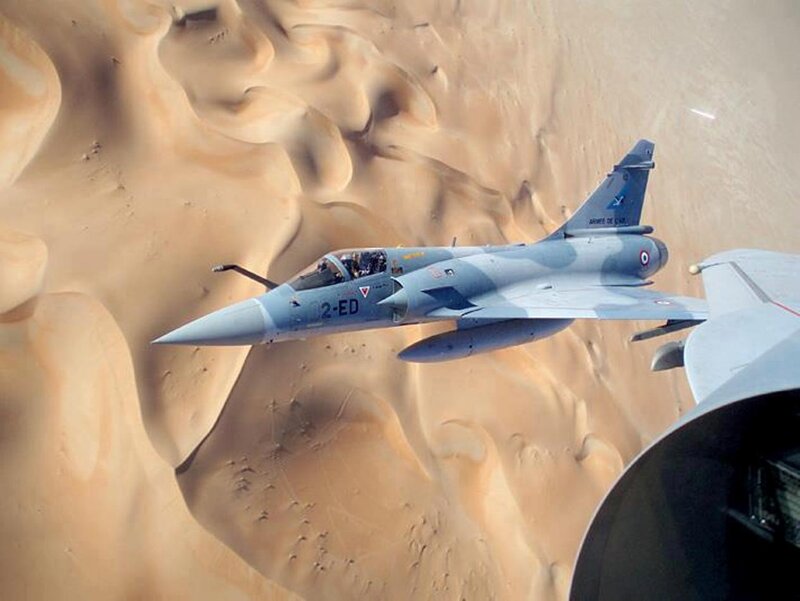 Military Jet over Desert