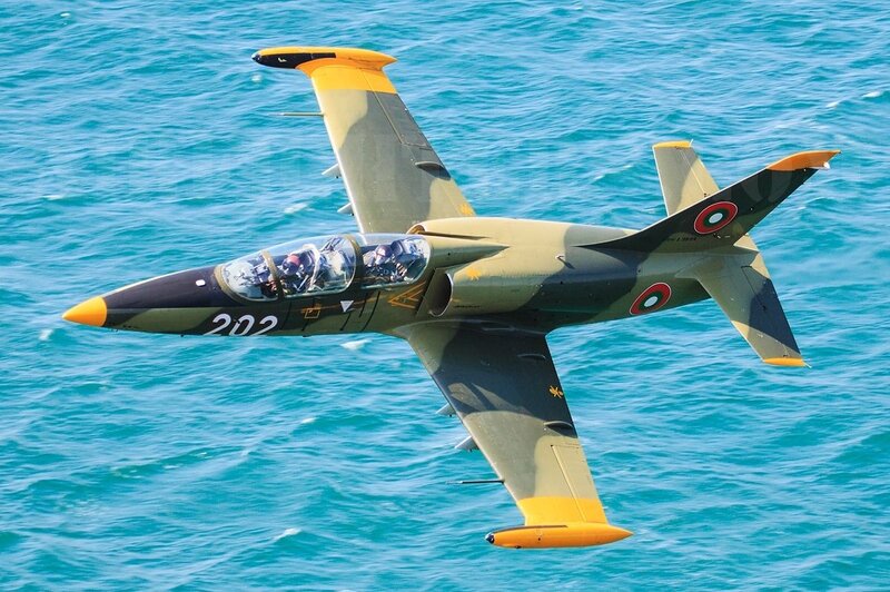 Military Jet over Water