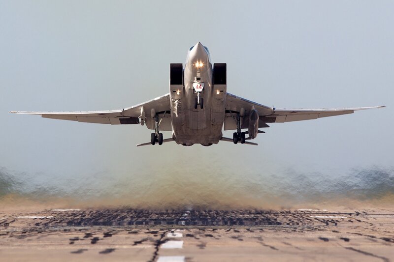 Military Jet Taking Off — Gray, Dynamic, Afternoon, Photograph, Airplane, Runway