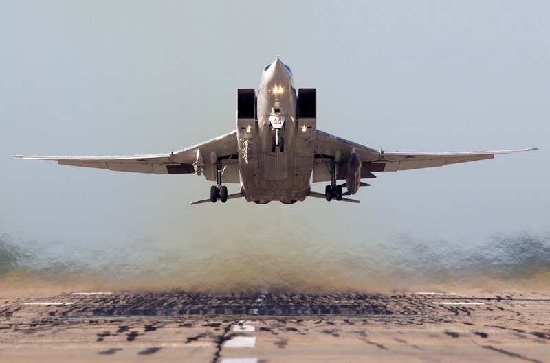 Military Jet Taking Off — Gray, Dynamic, Afternoon, Photograph